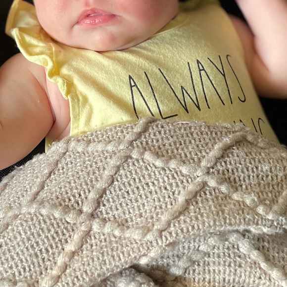 Rae Dunn Romper 0-3m 3 Month 0-3 Yellow One Piece Outfit - Picture 6 of 6